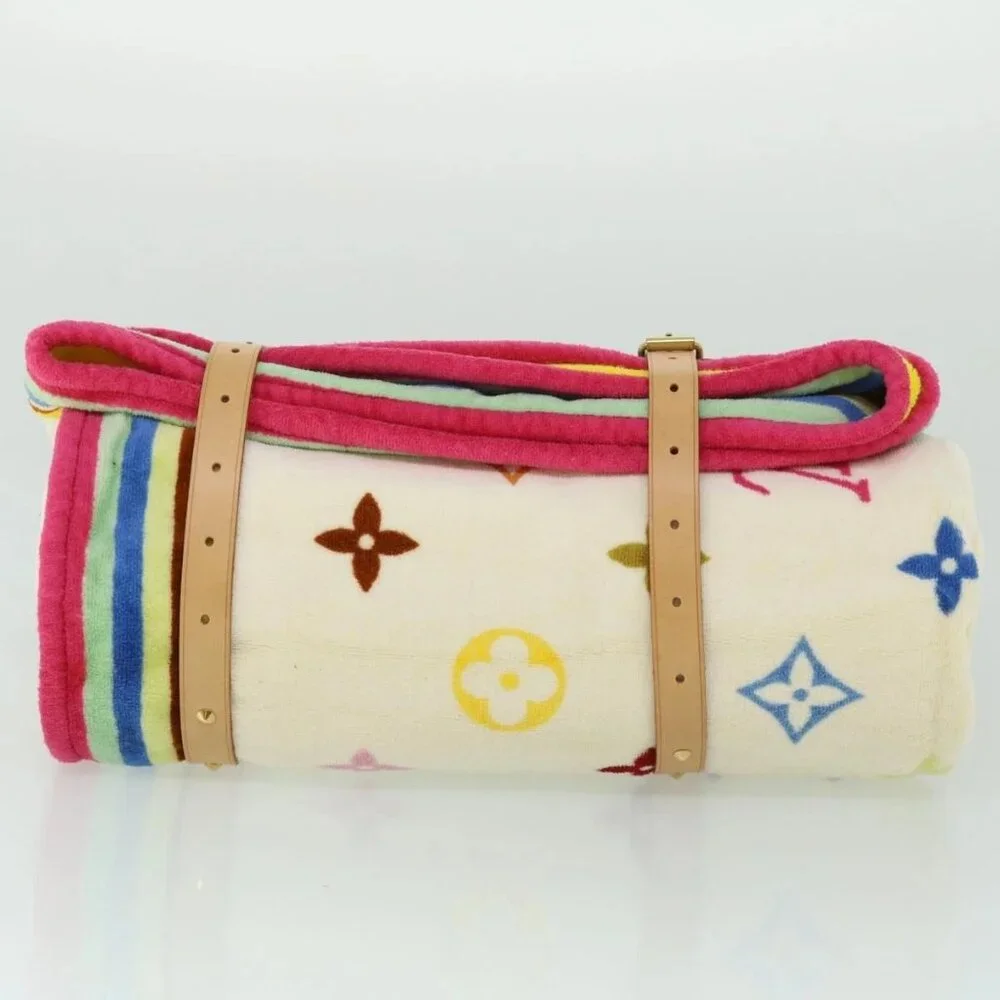 LOUIS VUITTON Monogram Multicolor Towel EDITION LIMITED 174 Cotton Auth 52532S